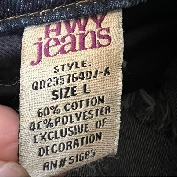 NWT Hwy Jeans Distressed Denim Overall Shorts Romper Y2K Vintage Style Size L - Picture 8 of 10